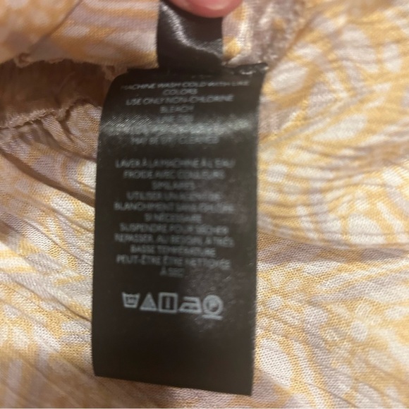 Free People Rosalie Wrap Top. Womens Size S. Bell Sleeves Bohemian Cream/Yellow - Picture 8 of 11